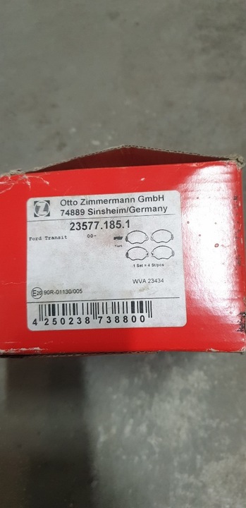 PADS BRAKE ZIMMERMANN 23577.185.1 TRANSIT 