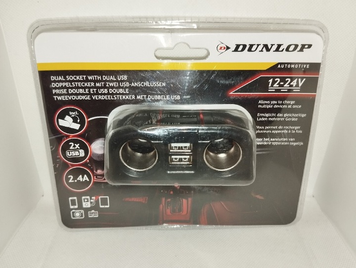 NUEVO DUNLOP ROZGALEZNIK 2XUSB  12-24 V 