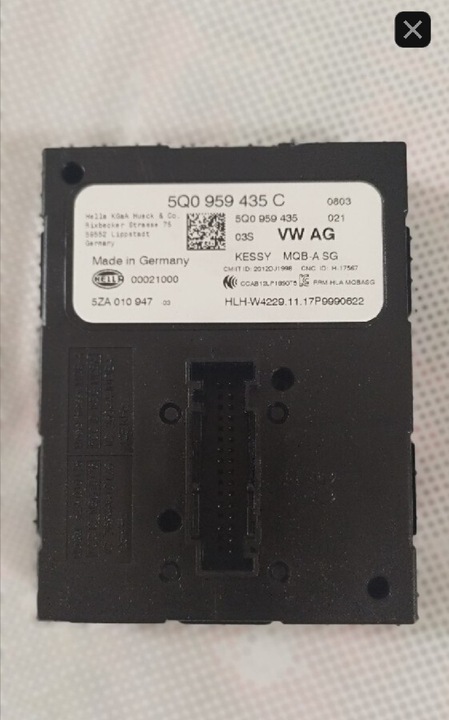 BLOC DE CONTRÔLE MODULE KESSY VOLKSWAGEN AVEC 5Q0959435C photo 1 - milautoparts-fr.ukrlive.com