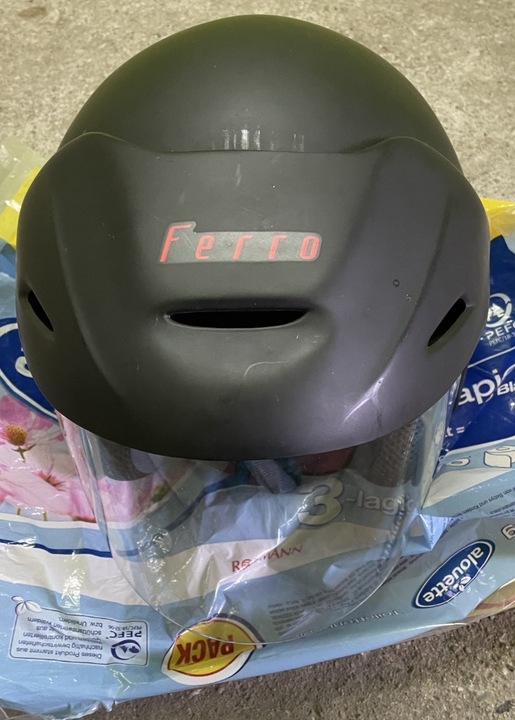 CASCO PARA MOTOCICLETA HELM FERRO S 55/56 BEZSZCZEKOWY 