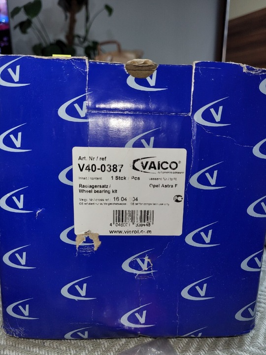 CUBO RUEDAS VAIVO V40-0387 OS PARTE TRASERA OPEL ASTRA F 