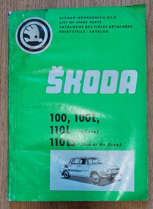 KATALOG PIEZAS DE REPUESTO ŠKODA 100, 100L; 1973-1975 
