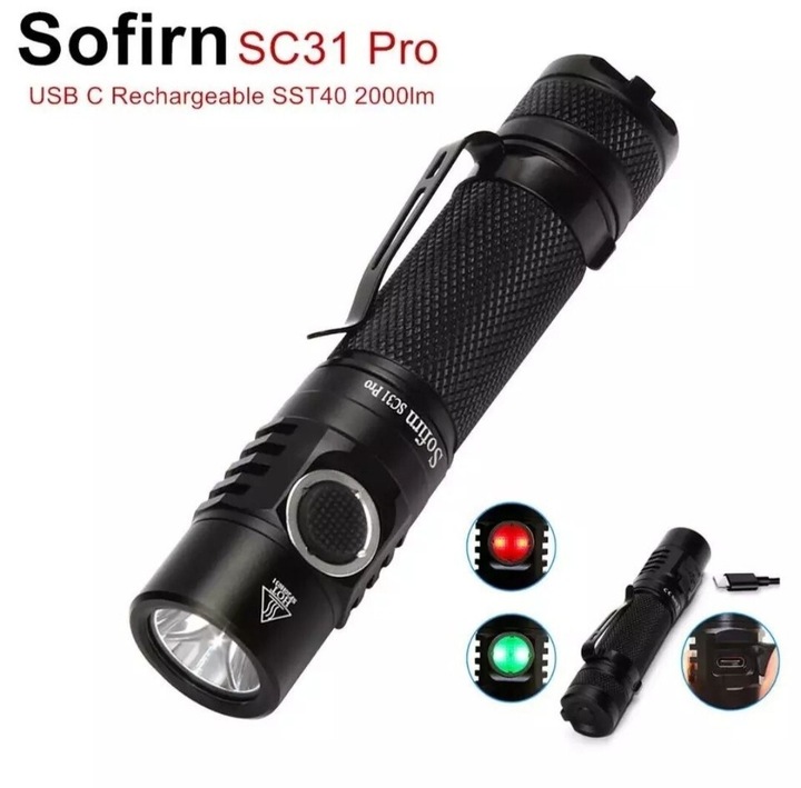 LINTERNA SOFIRN SC31 PRO,3000MAH,5000K,2000 LUMENOW 