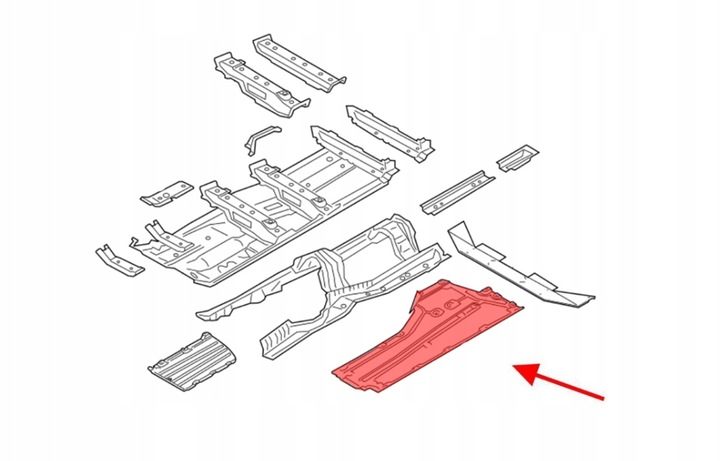 BMW 5 G30 G31  MATERIALOWA PROTECCIÓN BASTIDOR IZQUIERDA 