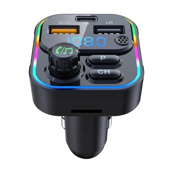 TRANSMISOR FM BLUETOOTH 5.0 AUTO JUEGO GLOSN 