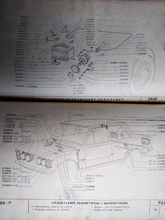 FIAT 125P KATALOG PIEZAS DE REPUESTO + SCHEMATY BUDOWY 