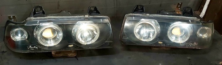 BMW E36 BERLINA FAROS PARTE DELANTERA ANILLOS JUEGO 