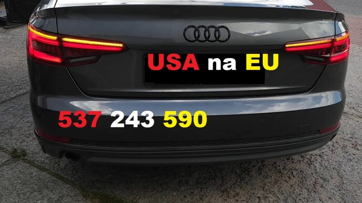 Б/У Переделка фар зад америка на европу audi a4 b9 a5 f5 8w Цена, Фото