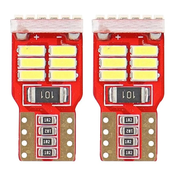 DIODO LUMINOSO LED CANBUS 18SMD 4014 T10E (W5W) WHITE 12V AMIO 