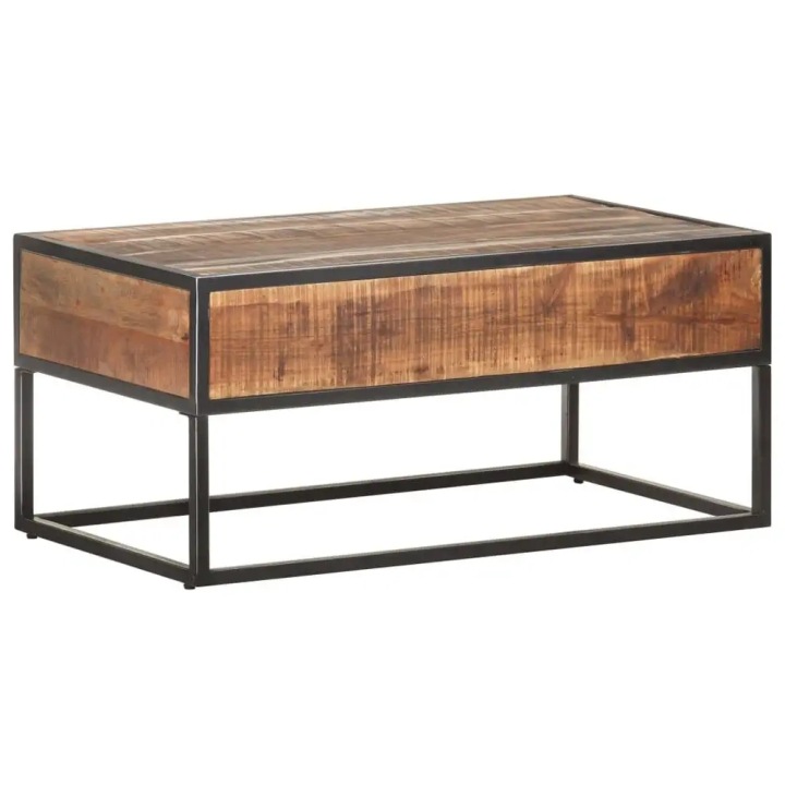 VIDAXL TABLE KAWOWY, 90X50X40 CM, SUROWE BOIS AKACJOWE