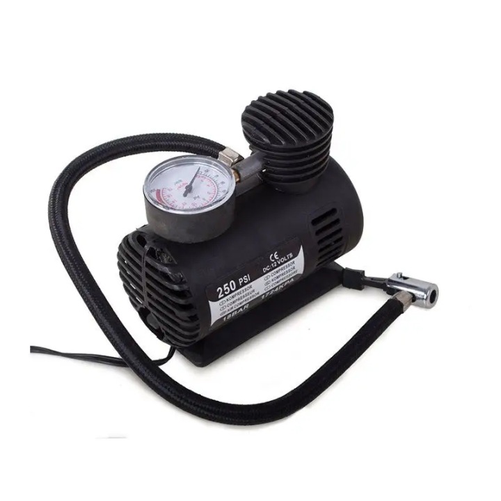 COMPRESSEUR AUTOMOBILE 4 CARS 250 PSI, 18 BAR, 12V