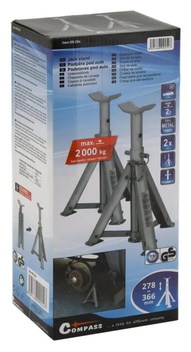 SUPPORT COMPASS 2000KG 278-366MM 2PCS PLIANTE TÜV/GS