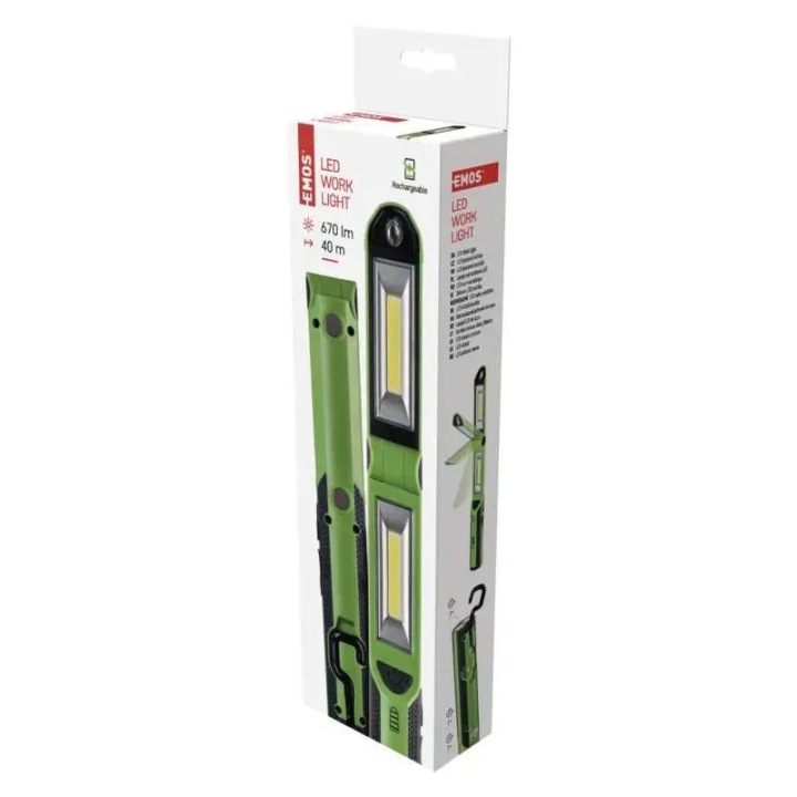 2 X AKUMULATOROWA PHARE TRAVAILLÉ COB LED LED P4535. 670 LM. 2200 MAH