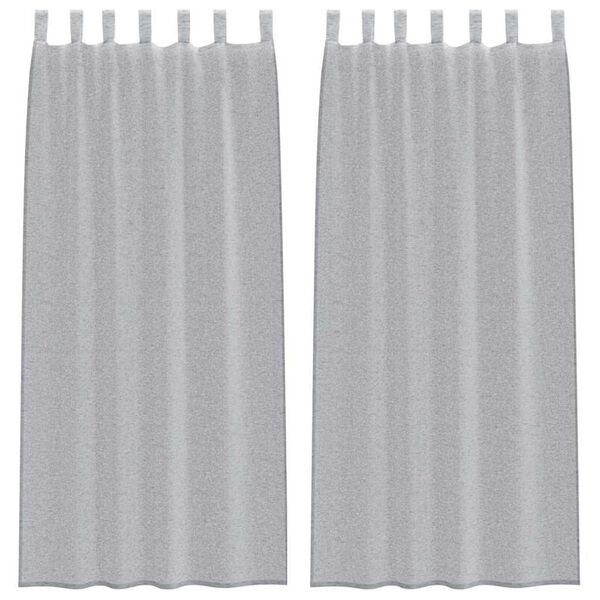 STORES VOILE AVEC ZASLONAMI 2 PCS CIEMNO GRIS 140X245CM POLYESTER