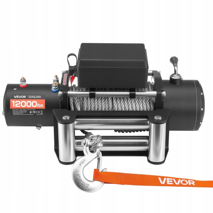 WYCIAGARKA ÉLECTRIQUE 12 V UCIAG 5400 KG CÂBLE ACIER 24 M VERS SUV JEEP