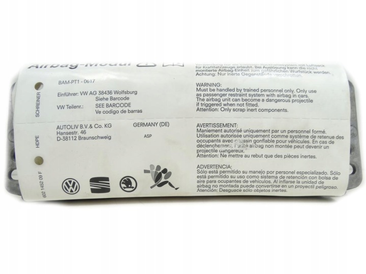 фото №7, Vw eos 06r подушка подушка пассажира 1k0880204k