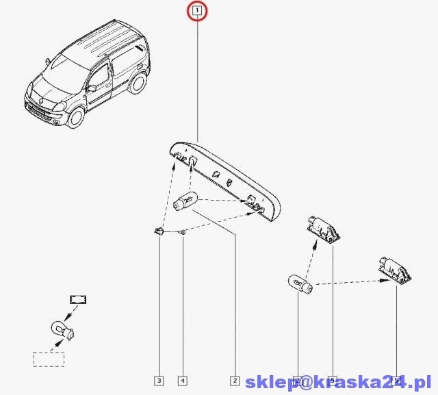 фото №9, Лампа номерного знака реєстраційний kangoo ii оригінал