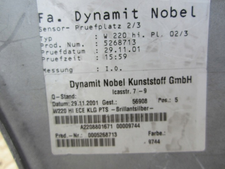 фото №8, Бампер зад задний mercedes w220 sedan bdb 98-05