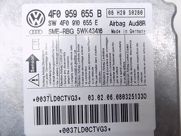 фото №16, Модуль подушок подушка безпеки audi a6 c6 06-11 4f0959655b