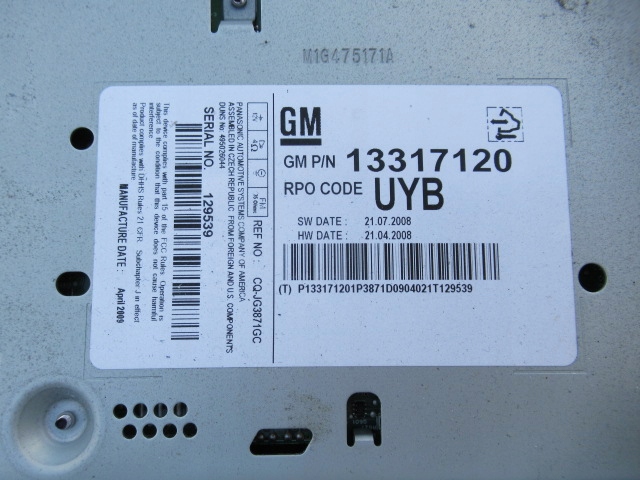 фото №3, Радио cd панель opel insignia a 08- комплектные