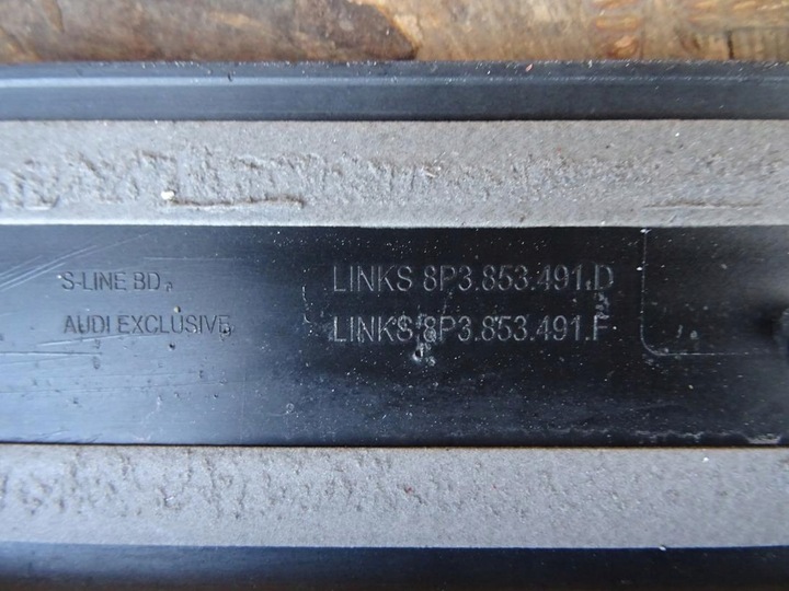 фото №8, Audi a3 8p 8p3 3d 03-12 планка порогова ліва s-line 8p3853491d