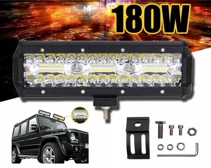 фото №8, Комплект 2 x галоген фара рабочая освещение led - 180w 12-24v