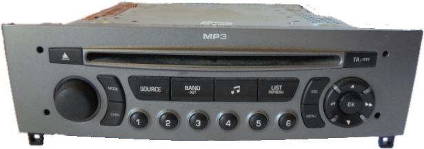 фото №1, Peugeot 308 t7 радіо cd mp3 96660458xh