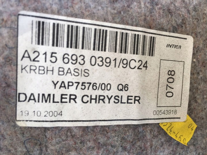 фото №7, Mercedes cl w215 00-05 оббивка багажника