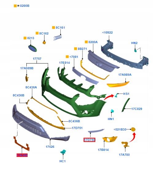 фото №12, Решітка права бампера перед kuga mk1 2008-2012 _ 1544527 _ 8v41-17d749-ac