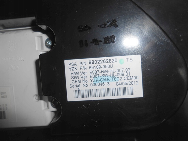фото №5, Peugeot 3008 i 1,6 ehdi спідометр  європа 9802262820 9677785180
