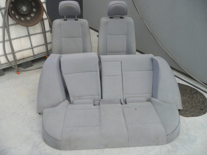 фото №4, Bmw e46 sedan обшивки сидіння сидіння складний сірий