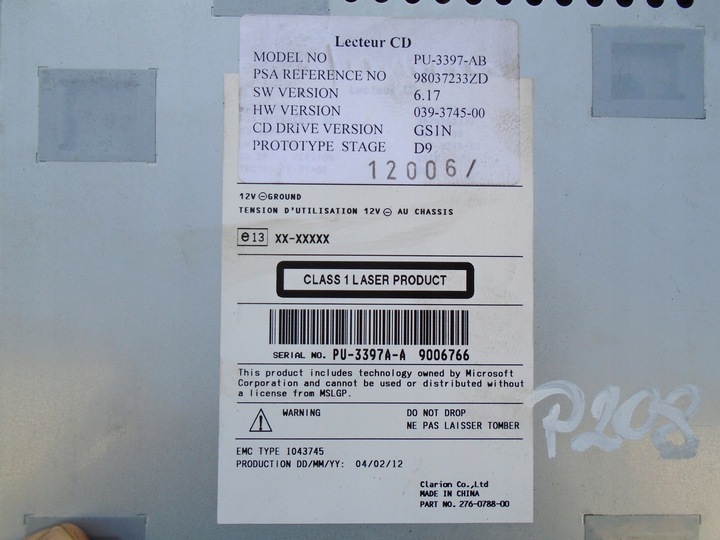 фото №5, Peugeot 208 радіо cd дисплей 9801840680