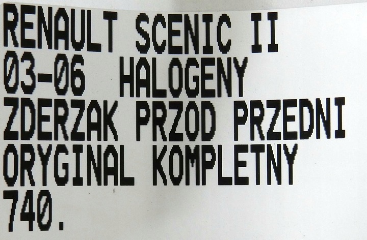 фото №15, 740.zderzak перед переднє renault scenic ii 2 03-