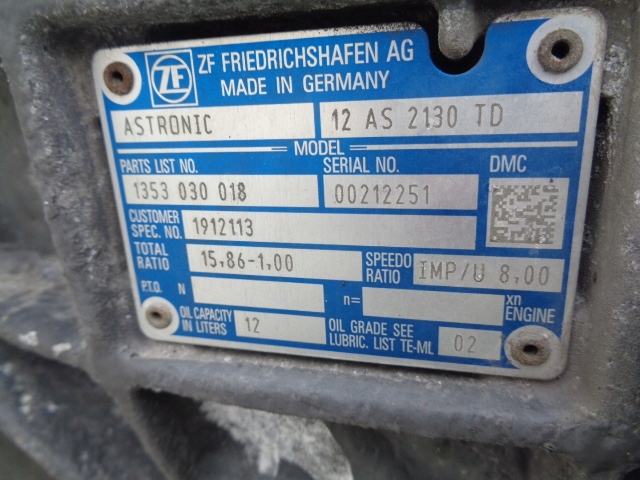 фото №11, Daf 106 cf man iveco tgx tgs stralis коробка передач коробки передач astronic 12as2130td