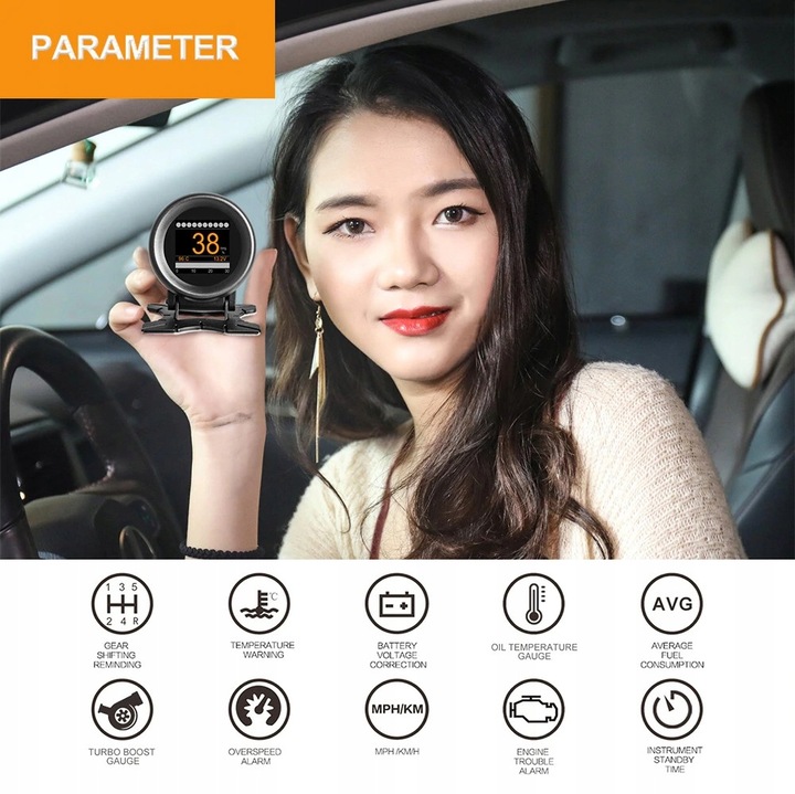 фото №2, Autool x60 дисплей head-up hud obd2 led lcd