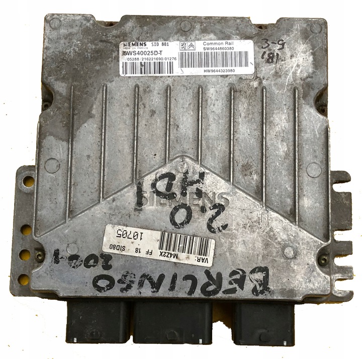 фото №1, Ecu citroen berlingo 2.0hdi 5ws40025d-t 9644860380