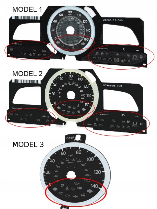 фото №10, Mazda 3, cx-3 диски спидометра заменитель mph km/h
