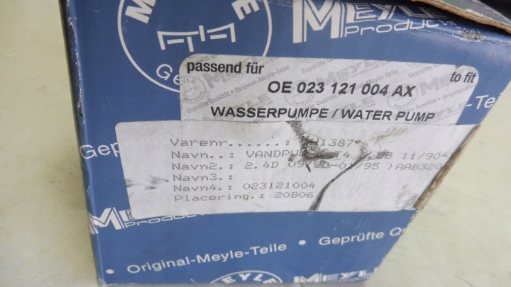 фото №9, Водяной насос meyle vw transporter 023121004ax