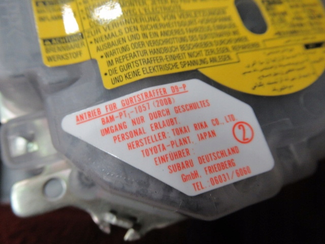 фото №3, Pas безпеки лівий перед outback iii 05-09