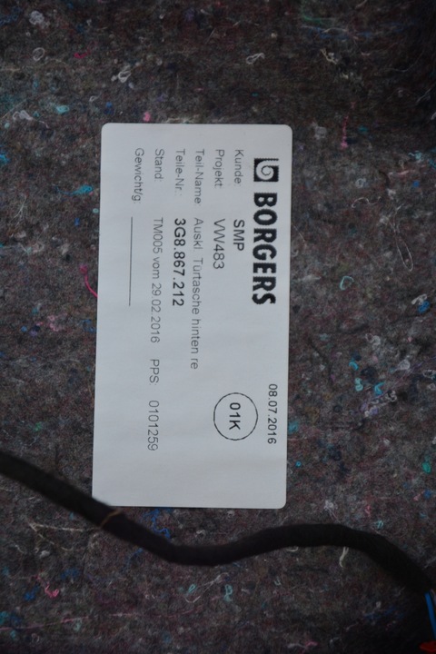 фото №8, 4x обивка дверь обшивки vw arteon 3g8867211