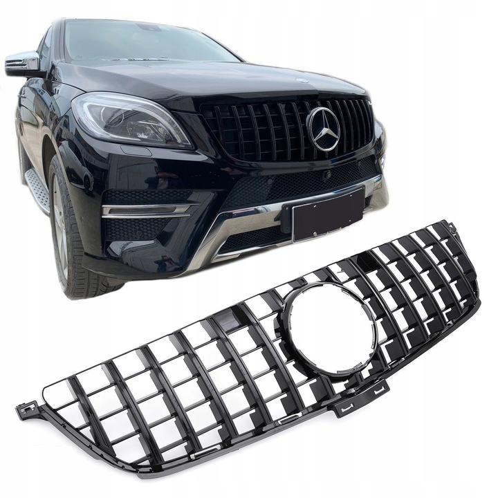 фото №1, Решітка решітка радіатора mercedes ml w166 2011-2015 panamericana amg gt повний чорний новий