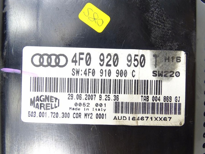 фото №6, Спідометр  прилади audi a6 c6 4f 2.0tfsi 2005-2011 bpj 4f0920950t