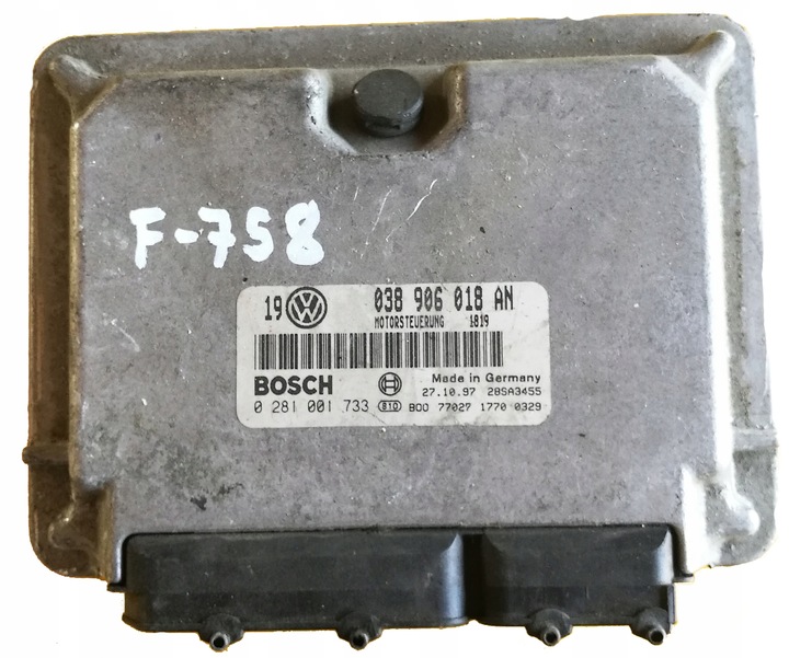 фото №1, Ecu vw golf iv 1.9tdi 038906018an 0281001733