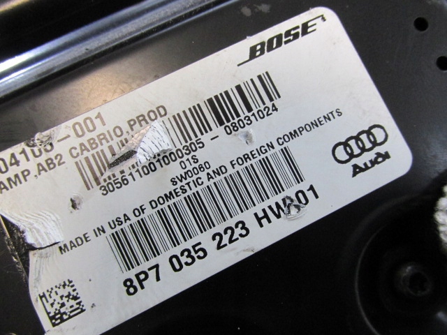 фото №5, Усилитель bose audi a3 cabrio 8p7035223