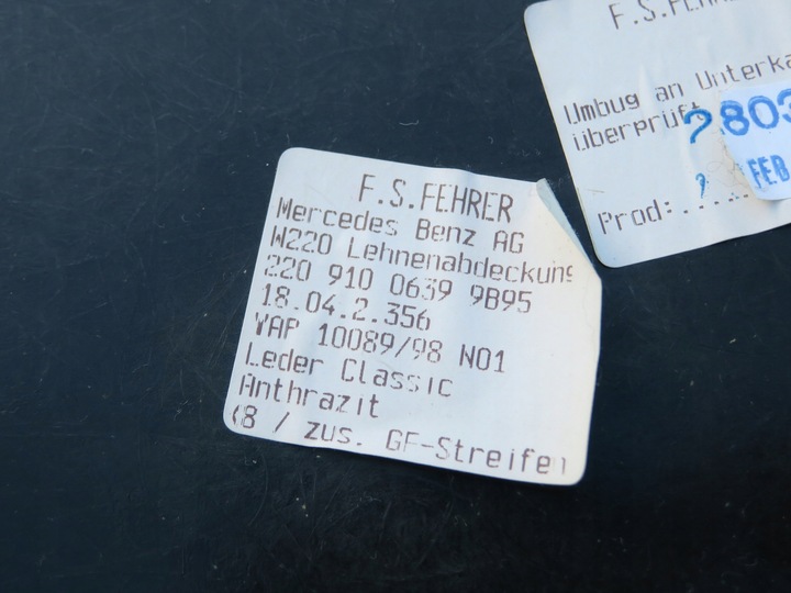 фото №10, Зад сидіння перед чорний mercedes s w220