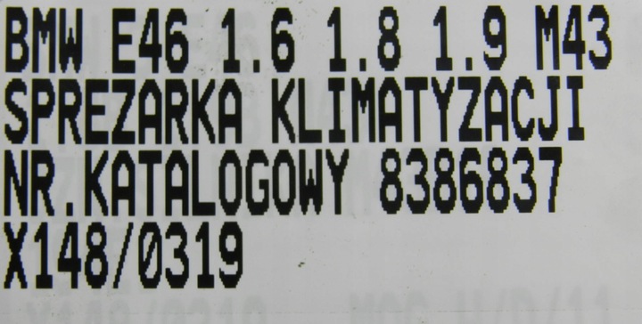 фото №7, Bmw e46 1.6 1.8 m43 компрессор кондиционера 8386837