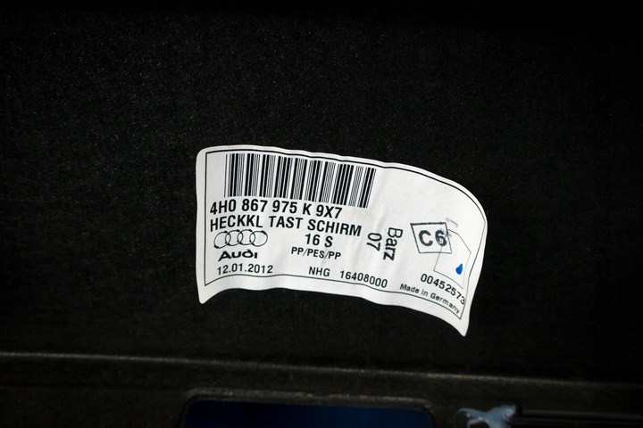 фото №6, Оббивка задньої кришки audi a8 s8 4h0867975k 9x7