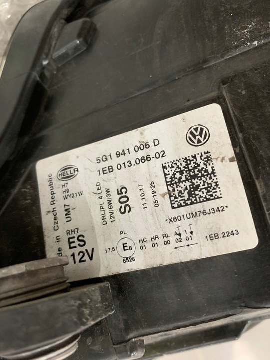 фото №7, Лампа права перед vw golf vii рестайлінг 5g1941006d hal