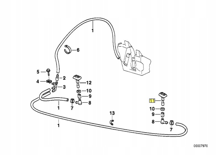 фото №9, Насадка склоомивача bmw e38 725 728 730 735 740 750