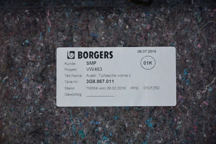 фото №12, 4x обивка дверь обшивки vw arteon 3g8867211